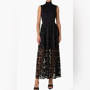 Akris Black Embellished Maxi Skirt